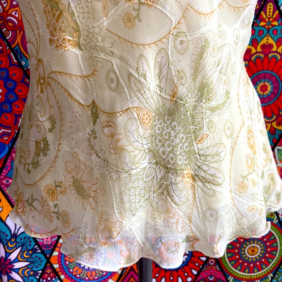 Y2K Sheer Boho Floaty Camisole Sz 12 - Picture 5 of 5